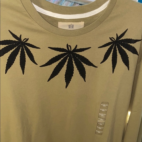 NWT Bob Marley leaf sweatshirt olive green xxl - Picture 2 of 8